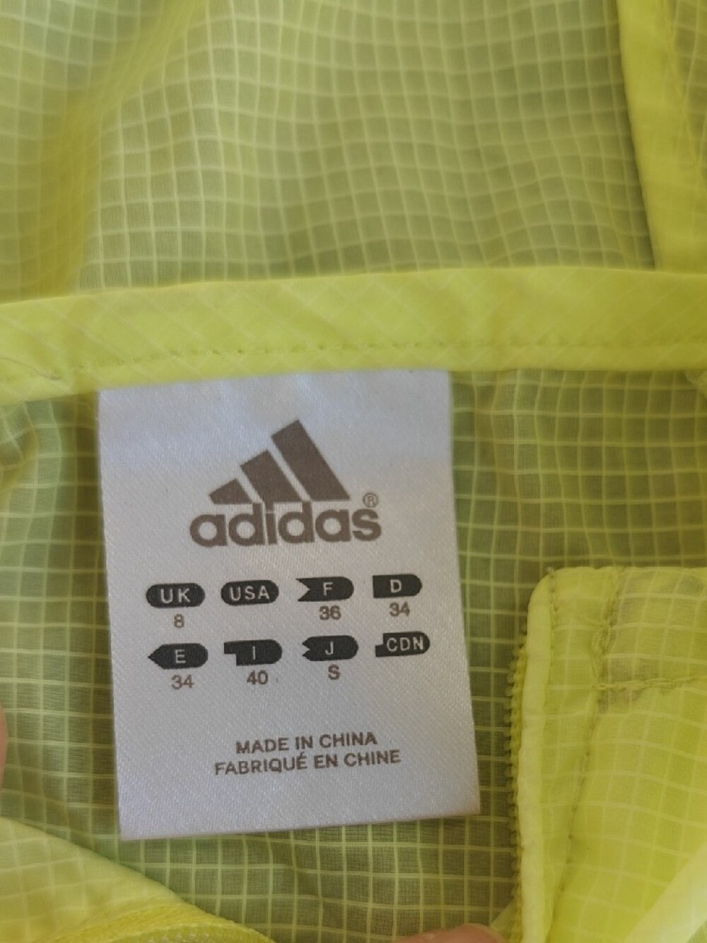 adidas Yellow Kids Jacket with Logo - Picture 6 of 12
